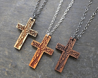Tree of Life Cross Necklace