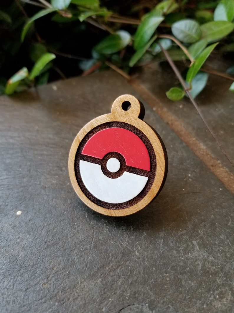 pokeball dog tag