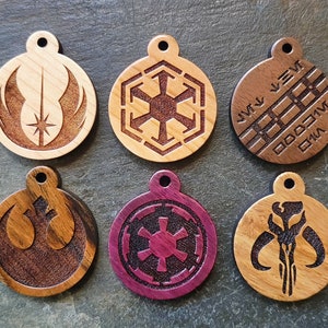 Galaxy Wars Wooden Pet Tags