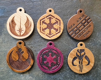 Galaxy Wars Wooden Pet Tags