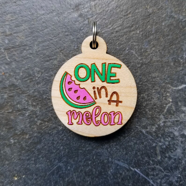 One in a Melon Pet Tag Etsy