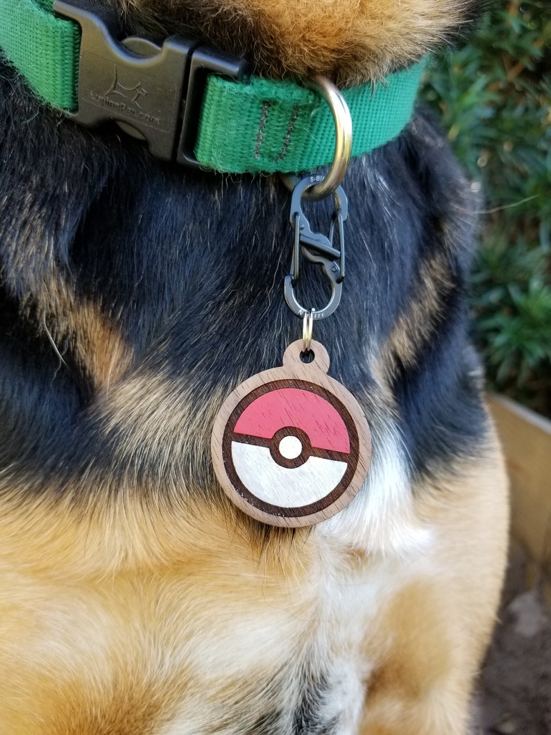 pokeball dog tag