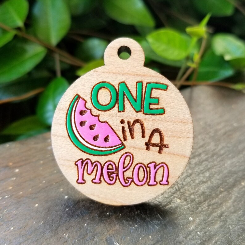One in a Melon Pet Tag Etsy