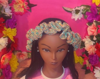 A pop of color ruffle hat