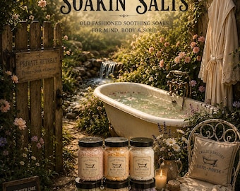 Handcrafted Epsom Bath Salts | Soakin' Salts for Relaxing Soak