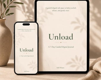 Unload Companion: 7-Day Guided Digital Journal for Emotional Clarity (Digital Download)
