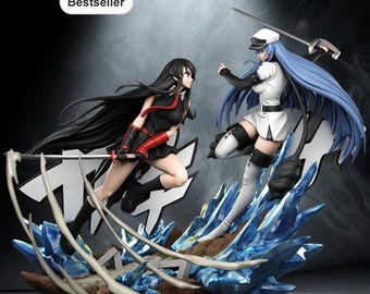 Akama kontra Esdeath Eclipse, plik STL – figurka fanowska anime – natychmiastowe pobranie