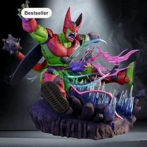 Colossal Bio-Kaiju Versus Ascended Youth STL File Premium Printable Diorama