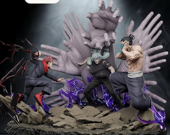 Yuji x Todo vs Mahito Impact Plik STL – Clash Diorama Anime – Pobierz natychmiast