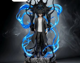 Plik STL Sung Jin-Woo i Beru Dominion – Duo Statue Anime – Pobierz natychmiast