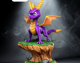Fioletowy Smok - Relikwia Strażnika STL Plik Premium Printable Adventure Statue