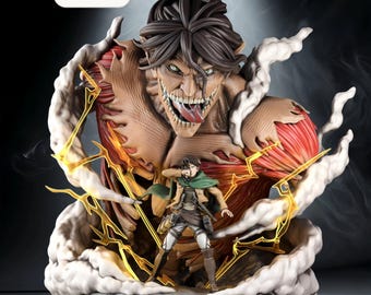 Plik STL Eren Titan Ferocity – Diorama Anime – Pobierz natychmiast