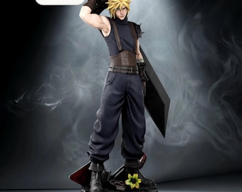 Plik STL Cloud Strife Vanguard – gra ze statuą postaci – natychmiastowe pobranie