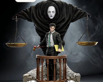 Archivo STL de Higuruma Judgment – Estatua del Hechicero de la Sala del Tribunal – Descarga instantánea