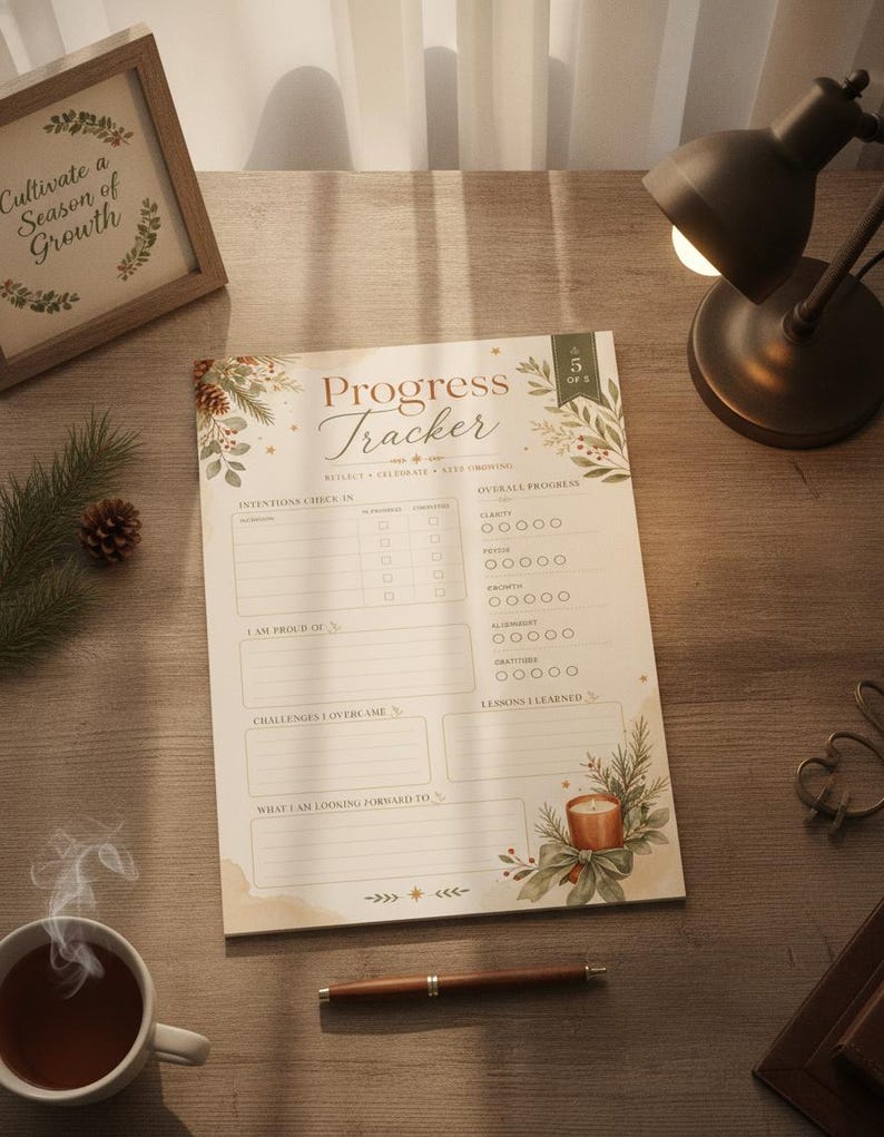 Festive Manifestation Journal, Holiday Intention Setting, Gratitude Workbook (digital Download ...