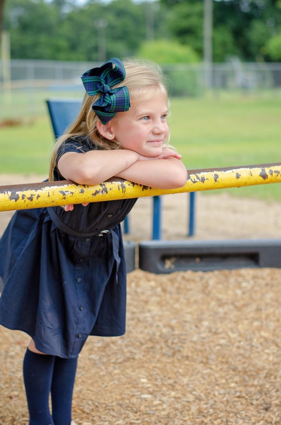 School Uniform Boutique Bow Plaid 79 Hair Bows for Girls Etsy