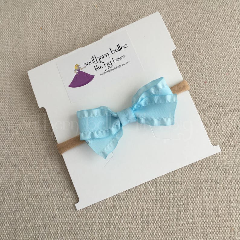 Small Easter Bow for Baby Gift for Baby Small Baby Bow Headband Easter Baby Headband Baby Bow Set Small Ruffle Bow