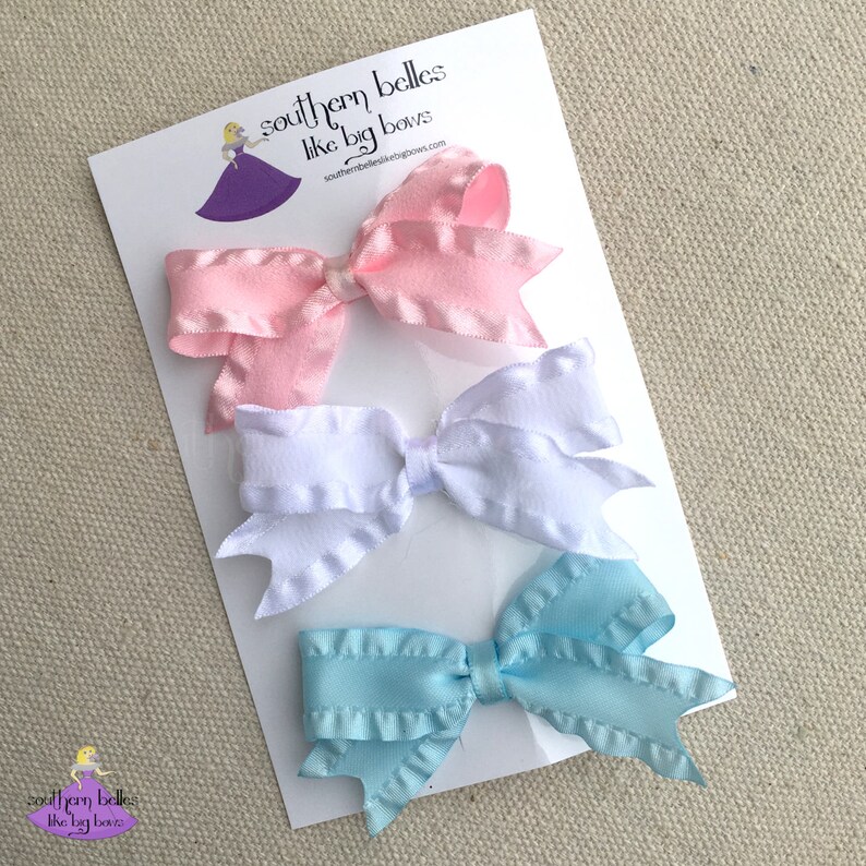 Small Easter Bow for Baby Gift for Baby Small Baby Bow Headband Easter Baby Headband Baby Bow Set Small Ruffle Bow