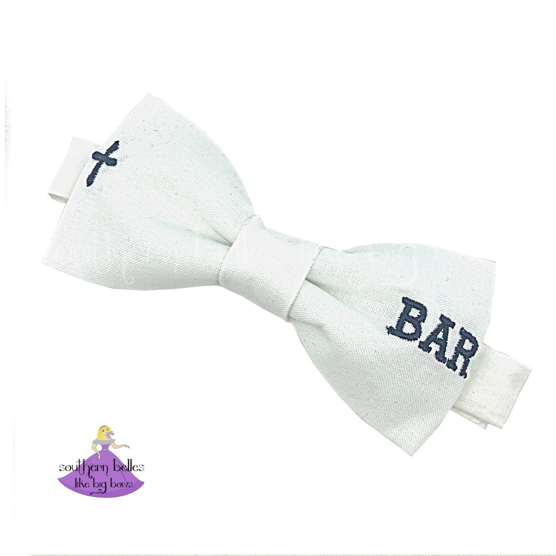 First Communion Bow Tie with Cross Easter Bow Tie with Cross Etsy