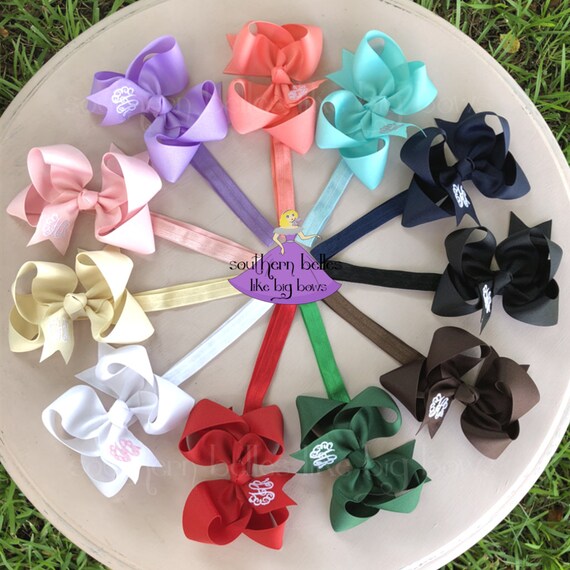 monogrammed baby headbands