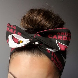 Arizona Cardinals bow, headband, Dolly bow head bands, head band, hair bow image 1