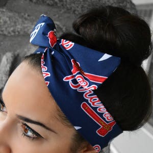 atlanta braves world series bow, braves bow, headband, Dolly bow head bands, head band, hair bow