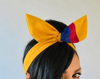 Colombia World Cup Headband – Adjustable Wired Soccer Fan Hair Accessory