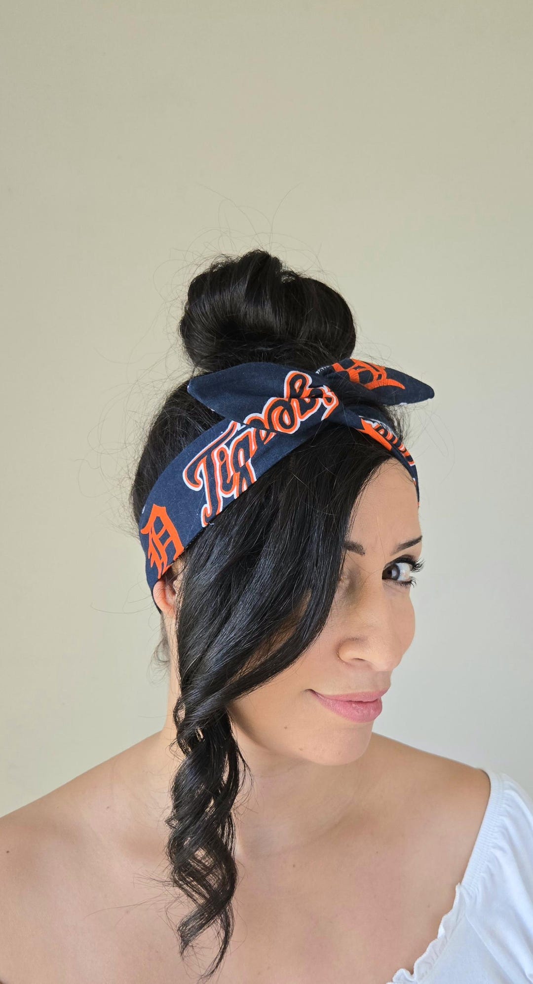Detroit Tigers Head Band, Headband, Baseball Dolly Bow Head Bands, Head ...