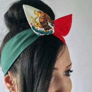Diadema de la Copa Mundial de México, lazo de muñeca con alambre, accesorio para el cabello para fanáticos del fútbol imagen 8
