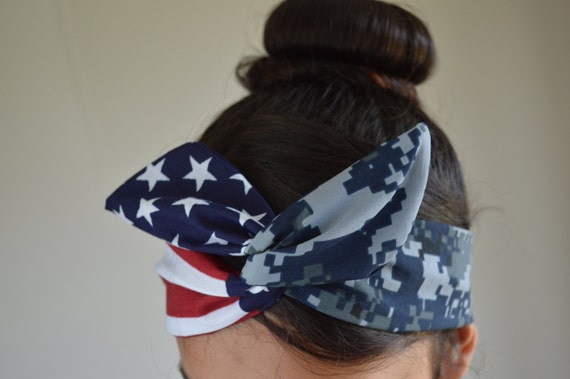 US Navy hair bow, US Navy girlfriend, Navy Headband - Navy Girlfriend - Navy Headband - Hair Bows - Flag Headband - Dollybow Headband - A2