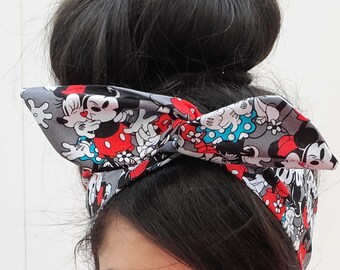 Mickey Minnie Pin-up-Schleife, Mickey Minnie Stirnband, Haarschleife, Dolly Schleife Stirnband, Haarschleife Stirnband A1