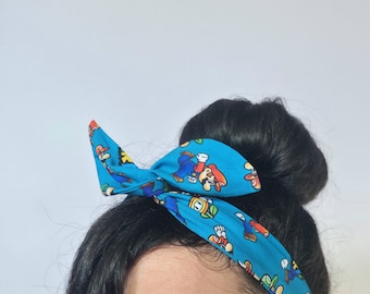 Super Mario Dollybow-hoofdband, turquoise Mario
