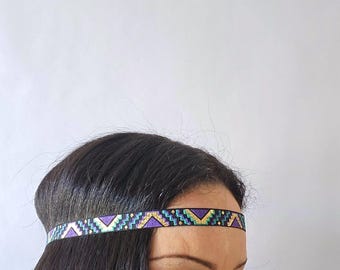 Thin Aztec Hippie Headband- Bohemian Head bands