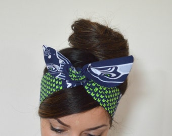 Seattle Seahawks Bow Headband, Dolly Bow