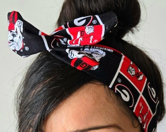 Georgia Bulldogs Bow headband, Dolly bow head bands, head band, hair bow