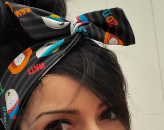 South Park pin-up bow, Cartman headband, hair bow, Dolly bow Headband, hair bow head band A1