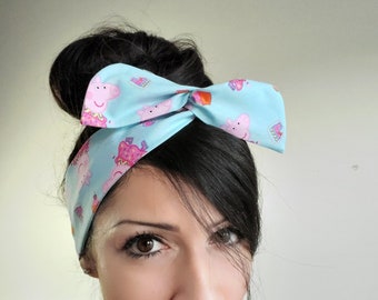 Peppa Pig bow, peppa pig, peppa pig Head band, bows