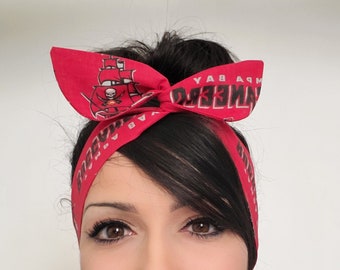 Tampa Bay Buccaneers Dolly bow, pin up bow, Dolly Bow, headband, Dolly bow head bands, head band, hair bow
