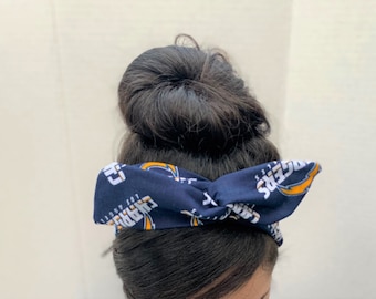 Los Angeles Chargers bow, headband, Dolly bow head bands, head band, hair bow