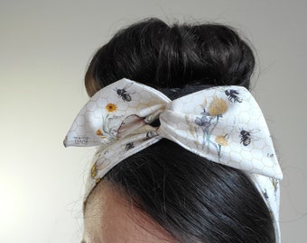Bumblebees hair bow, Honey Bees Dolly bow Headband, hair bow head band A1