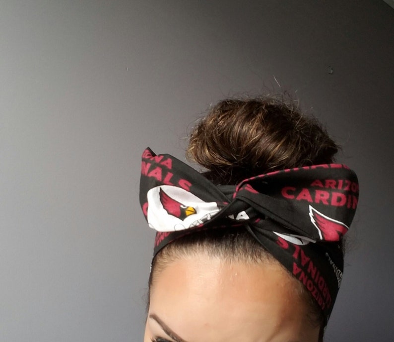 Arizona Cardinals bow, headband, Dolly bow head bands, head band, hair bow image 1