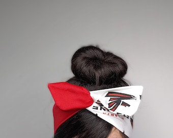 Atlanta Falcons, Atlanta Falcons head bands, Falcons Bow, headband, Dolly bow head bands, head band, hair bow