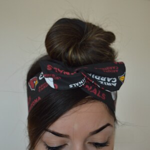 Arizona Cardinals bow, headband, Dolly bow head bands, head band, hair bow image 2