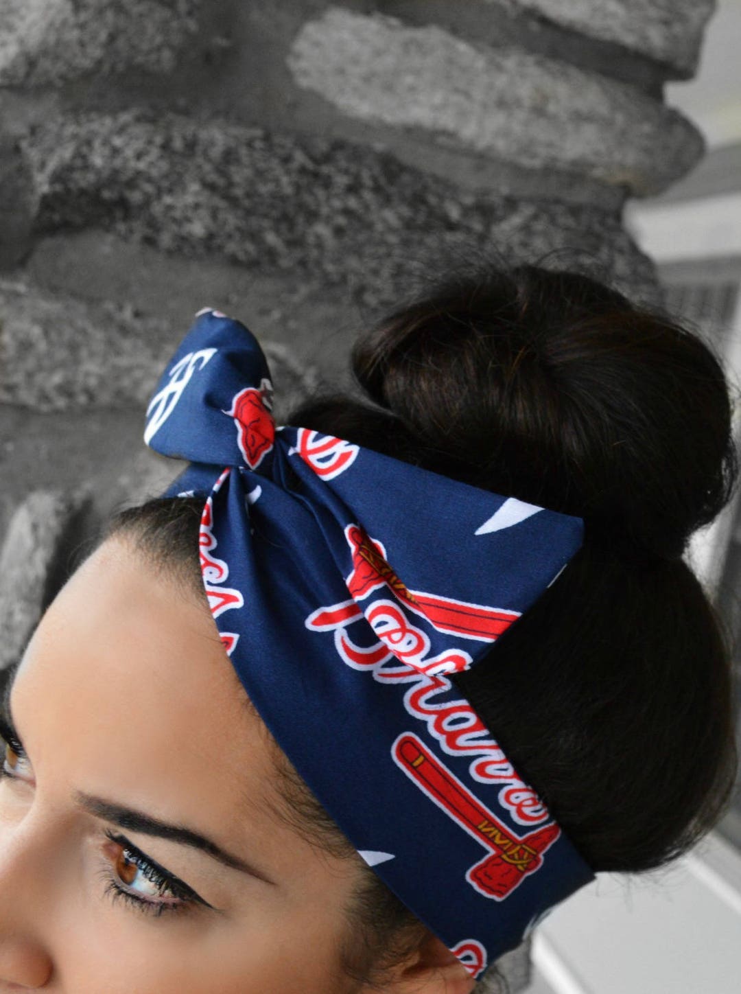 Atlanta Braves World Series Bow, Braves Bow, Headband, Dolly Bow Head