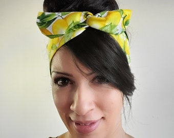 Lemonade bow, Lemon Head band, Lemonade bows