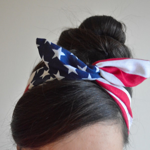 Memorial day pin up bow,  dolly bow, American flag headband, Dolly bow head bands, American Flag head band, hair bow