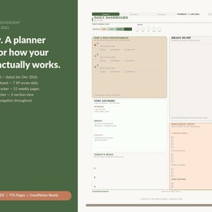 ADHD Digital Planner | Neurodivergent Daily Dashboard, Gamified Habit Tracker, XP Quest Board | Hyperfixation Tracker PDF GoodNotes iPad