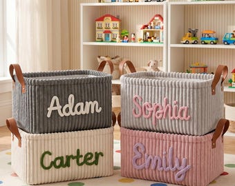Personalized Twin Baby Name Basket,Personalized Twin Baby Name Basket, Handmade Cotton Rope Basket, Custom Holiday Baby Gift