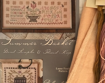 OOP Blackbird Designs Summer Basket #38 Loose Feathers cross stitch pattern