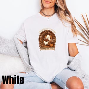 Ghost Reading Sweatshirt: Halloween Bookish Apparel, Autumn Ghost Lover Shirt